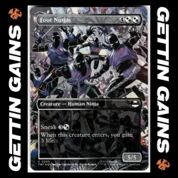 Foot Ninjas - Borderless - 0209 - C - Foil - TMNT - MTG - NM/M - Image 1