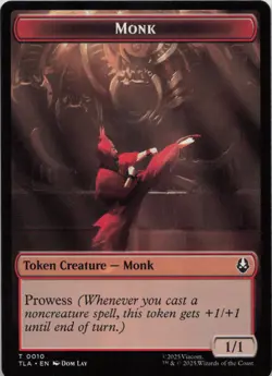 Monk // Food (0021) Double-Sided Token T Avatar: The Last Airbender NM MTG - Image 1