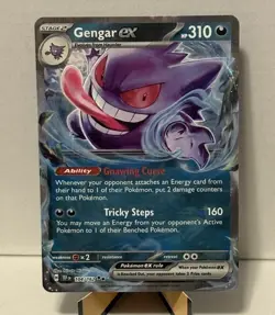 Pokemon Gengar ex Double Rare Holo SV05 Temporal Forces EX 310 HP 104/162 Card - Image 2