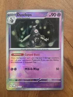 Pokemon TCG Dusclops 036/131 Master Ball Pattern Prismatic Evolutions NM - Image 1