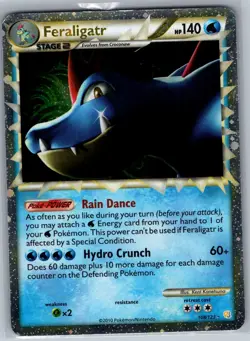 Feraligatr (Prime) 108/123 Holo HeartGold SoulSilver - Pokemon Card - LP - Image 1