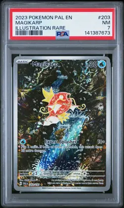 2023 POKEMON PAL EN-PALDEA EVOLVED ILLUSTRATION RARE #203 MAGIKARP PSA 7 - Image 1