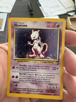Mewtwo - Rare Holo - Base Set 2 - 2000 WotC - Pokemon - Lightly Played - Image 1