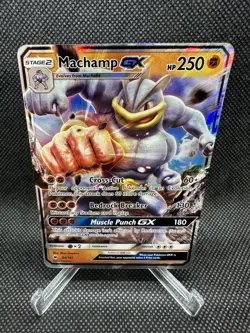 Pokemon Machamp GX 64/147 Burning Shadows Ultra Rare Holo - Image 1