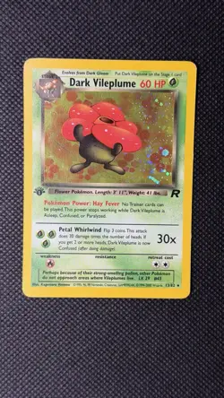 Dark Vileplume 13/82 Pokemon 2000 Team Rocket 1st Edition Holo NM/LP+ - Image 1