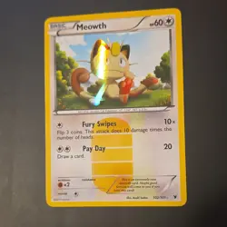 Pokemon Meowth 102/101 Noble Victories Secret Rare Holo 60 HP Basic 2011 English - Image 2