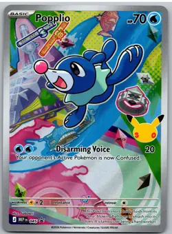 Popplio - 045 045 Holo Promo ME: Mega Evolution Promo Pokemon NM - Image 1