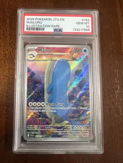 Pokemon TCG Wailord 162/159 Illustration Rare Journey Together PSA 10 - Image 1