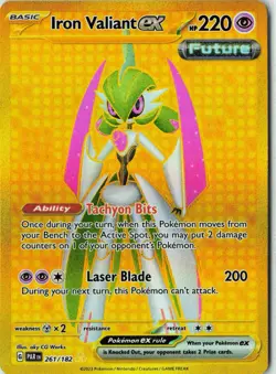 Pokemon Iron Valiant ex - PAR 261/182 NM - Image 1