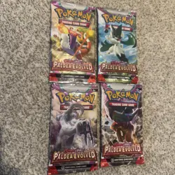 Pokemon TCG Scarlet & Violet Paldea Evolved Booster Pack Lot of 4 Sealed - Image 1