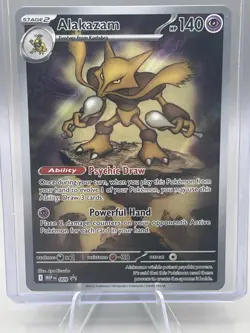 Alakazam Full Art 009 Mega Evolution Promo Holo Pokemon TCG Card - Image 1