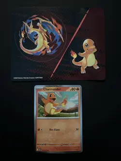 Pokemon Ascended Heroes Charmander #20 Cosmo Holo Promo And Sticker Pack Fresh - Image 1