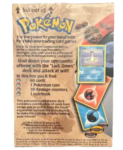 Pokemon Lockdown FACTORY SEALED Trading Cards Theme Deck Base Set 1999 WOTC - Image 2