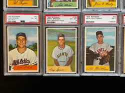 (10) dif 1954 Bowman baseball cards lot, all PSA EX 5 - NM 7, *SEWALL* - Image 2