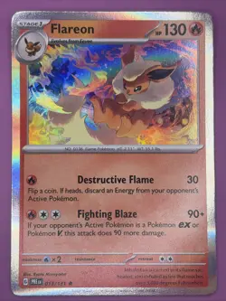 Flareon 013/131 Prismatic Evolutions Holo Pokemon Card - Image 1