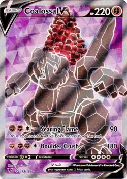 Coalossal V 173/185 Vivid Voltage NM Full Art Ultra Rare Pokemon Card - Image 1