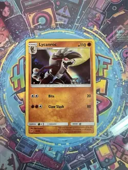 Pokemon Lycanroc 30/30 Holo Foil Sun & Moon Trainer Kit TCG Promo NM/MT Card - Image 1