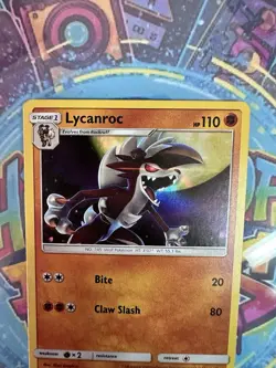 Pokemon Lycanroc 30/30 Holo Foil Sun & Moon Trainer Kit TCG Promo NM/MT Card - Image 2