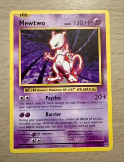 Pokemon TCG Mewtwo 51/108 XY Evolutions Non-Holo Rare Card - Image 1