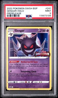 Gengar - (Prerelease) SWSH241 Sword & Shield Promo Cards Holo Pokemon PSA 9 - Image 1