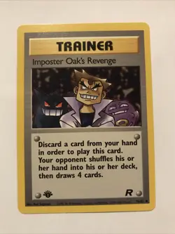 Imposter Oak's Revenge 76/82 Team Rocket 1st Edition Card - Image 1