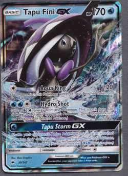 Tapu Fini GX - 39/147 - Pokemon Burning Shadows Sun & Moon Ultra Rare Card NM - Image 1