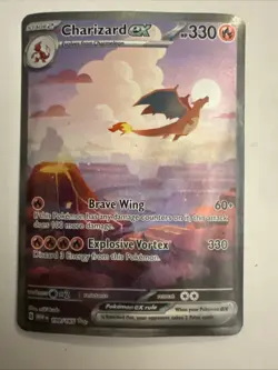 Charizard ex 199/165 Sv: Scarlet & Violet 151 Holo HP warped - Image 1