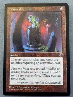 Cursed Totem Mirage MTG—Never Played Near Mint—Vintage Magic the Gathering - Image 1