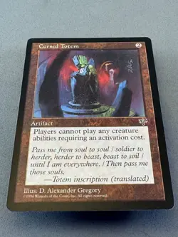 Cursed Totem Mirage MTG—Never Played Near Mint—Vintage Magic the Gathering - Image 3