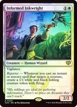 NM Foil Informed Inkwright, MTG, Secrets of Strixhaven, Magic the Gathering, 20 - Image 1
