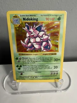 Pokemon TCG Nidoking Holo Rare Card Base Set 11/102, 1999 WOTC Vintage - Image 2