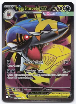 Pokemon TCG Mega Sharpedo ex 113/094 Phantasmal Flames Playset NM - Image 1