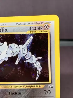Pokemon TCG Steelix 15/111 Holo Rare Neo Genesis Unlimited Holo WOTC VTG 2000 - Image 3