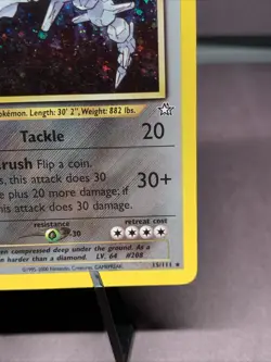 Pokemon TCG Steelix 15/111 Holo Rare Neo Genesis Unlimited Holo WOTC VTG 2000 - Image 4