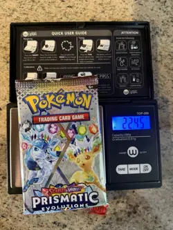 🔥Heavy 22.45🔥Pokemon Prismatic Evolutions Booster Pack Sealed! Demi-God Pack!U - Image 1