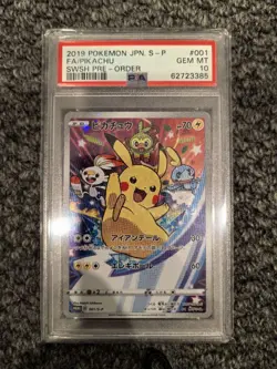 Pikachu 001/S-P Japanese Pokemon Sword&Shield Pre-Order PROMO - Image 1