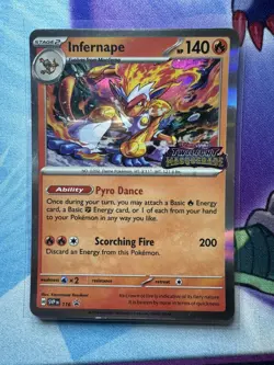 Pokemon Infernape 116 - Twilight Masquerade Pre-Release Holo PROMO NM - Image 1