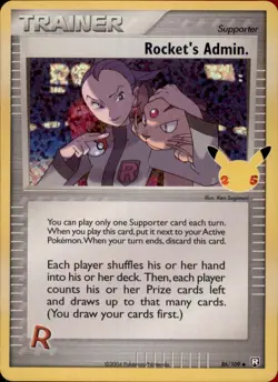 Rocket's Admin. 86/109 Holo - Pokemon Celebrations: Classic Collection - Image 1