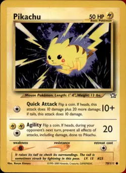 Pikachu 070/111 Unlimited - Pokemon Neo Genesis - Image 1
