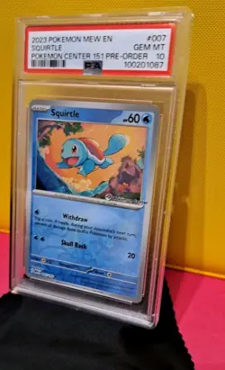 PSA 10 Squirtle 007/165 151 Pokemon Center Stamped Promo Pokemon Card - Gem Mint - Image 2