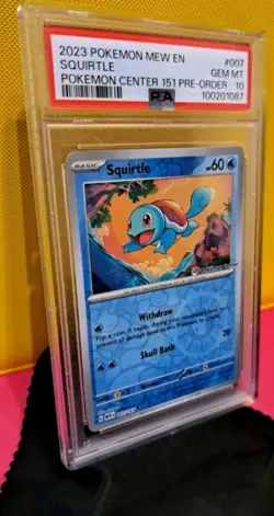 PSA 10 Squirtle 007/165 151 Pokemon Center Stamped Promo Pokemon Card - Gem Mint - Image 3