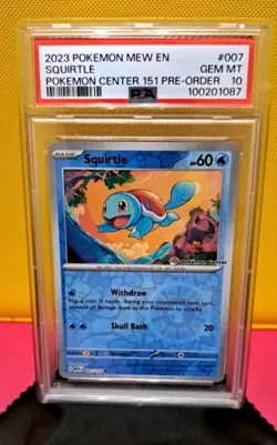 PSA 10 Squirtle 007/165 151 Pokemon Center Stamped Promo Pokemon Card - Gem Mint - Image 4