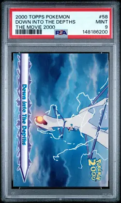PSA 9 - Down Into The Depths 58 - Topps Pokemon The Movie 2000 - Image 1