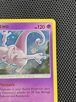 Mewtwo SM77 Galaxy Swirl Holo Black Star Promo Pokemon LP - Image 3