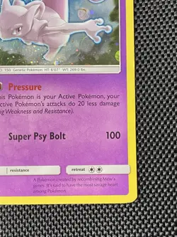 Mewtwo SM77 Galaxy Swirl Holo Black Star Promo Pokemon LP - Image 4