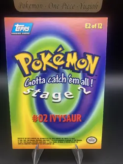 Pokemon TOPPS Blue Label Bulbasaur Ivysaur Venusaur E1 E2 E3 of 12 Non-Holo LP - Image 5