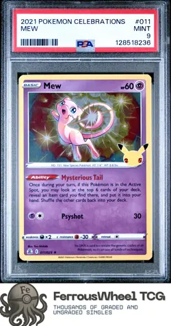 Mew #011 - 2021 Pokemon Celebrations - PSA 9 - Image 1