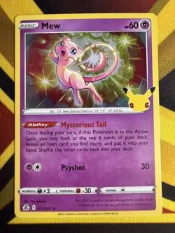 Mew - 011/025 - Pokemon Celebrations - Holo Rare - Mint/NM - English - Image 2