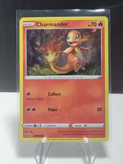 Pokemon TCG Sword & Shield - Charmander #SWSH092 Black Star Promo Cosmos Holo - Image 1
