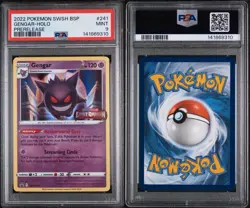 Pokemon 2022 Gengar SWSH241 Prerelease Holo Promo PSA 9 Sword & Shield - Image 3